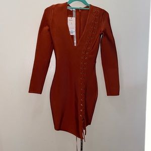 Brand new HOCB Daniela dress in tan